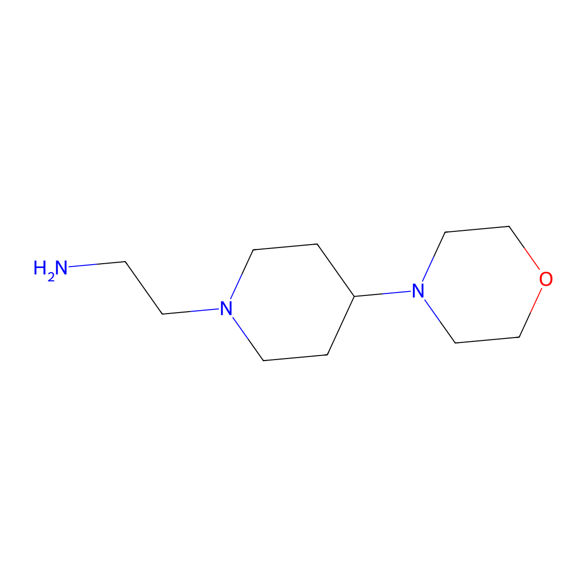 2-(4-Morpholinopiperidin-1-yl)ethan-1-amine molecular structure, CAS 1067659-27-1