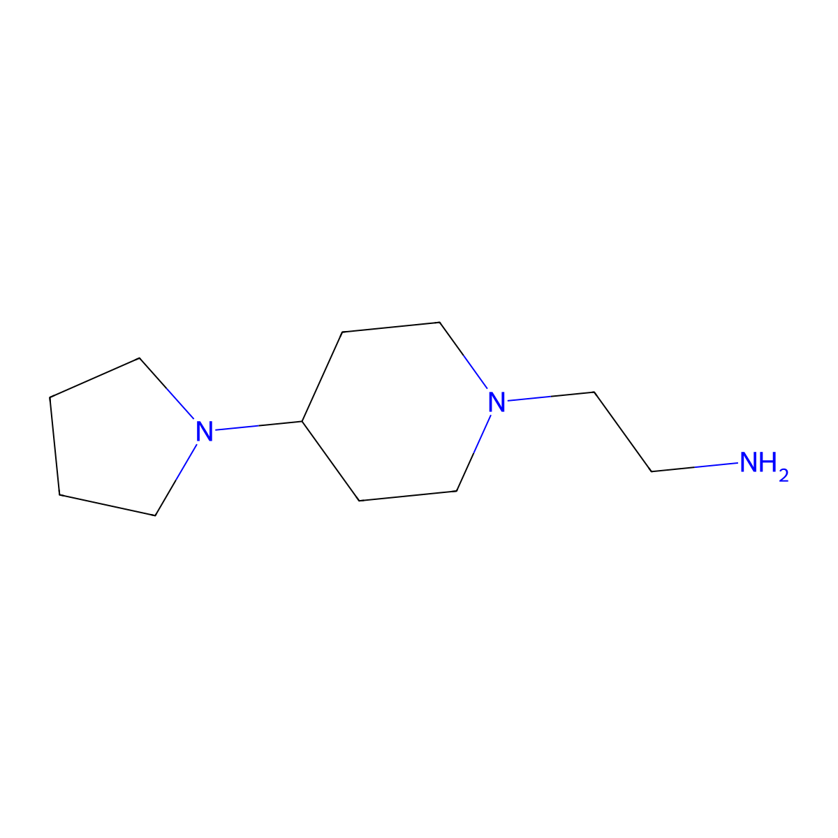 2-[4-(Pyrrolidin-1-yl)piperidin-1-yl]ethan-1-amine molecular structure, CAS 1067659-34-0