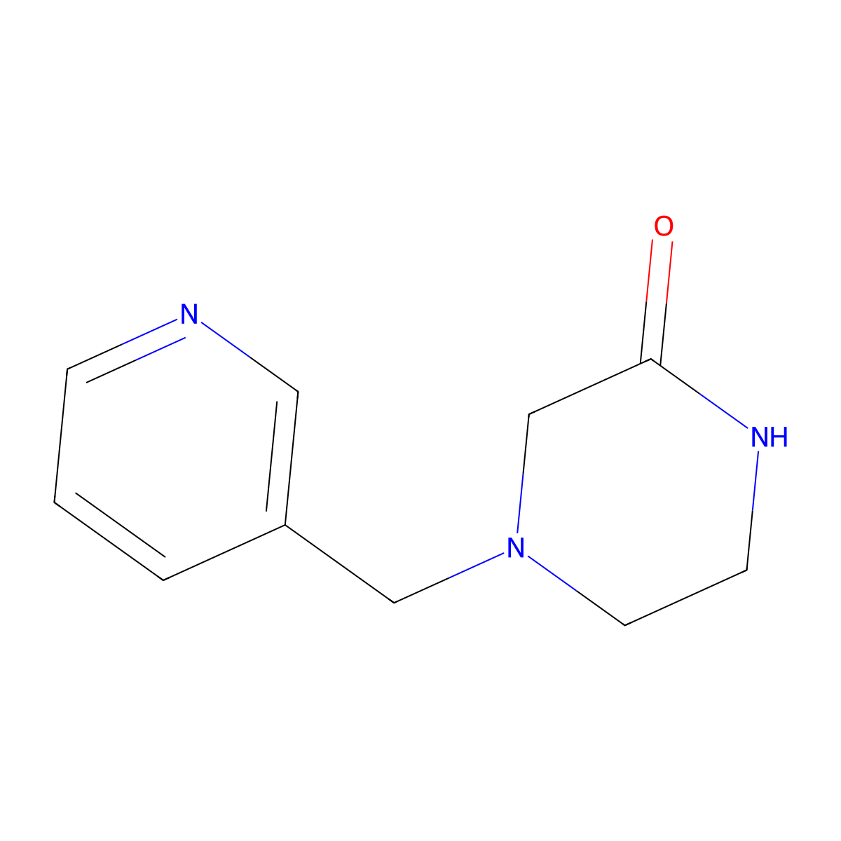 4-(Pyridin-3-ylmethyl)piperazin-2-one molecular structure, CAS 1067660-41-6