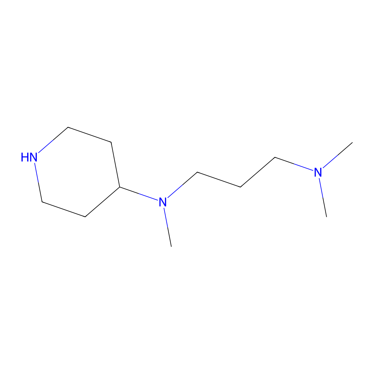 N,N,N'-trimethyl-N'-piperidin-4-ylpropane-1,3-diamine molecular structure, CAS 1067660-91-6