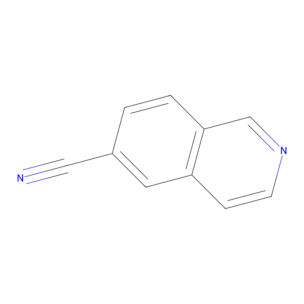 Isoquinoline-6-carbonitrile molecular structure, CAS 106778-42-1