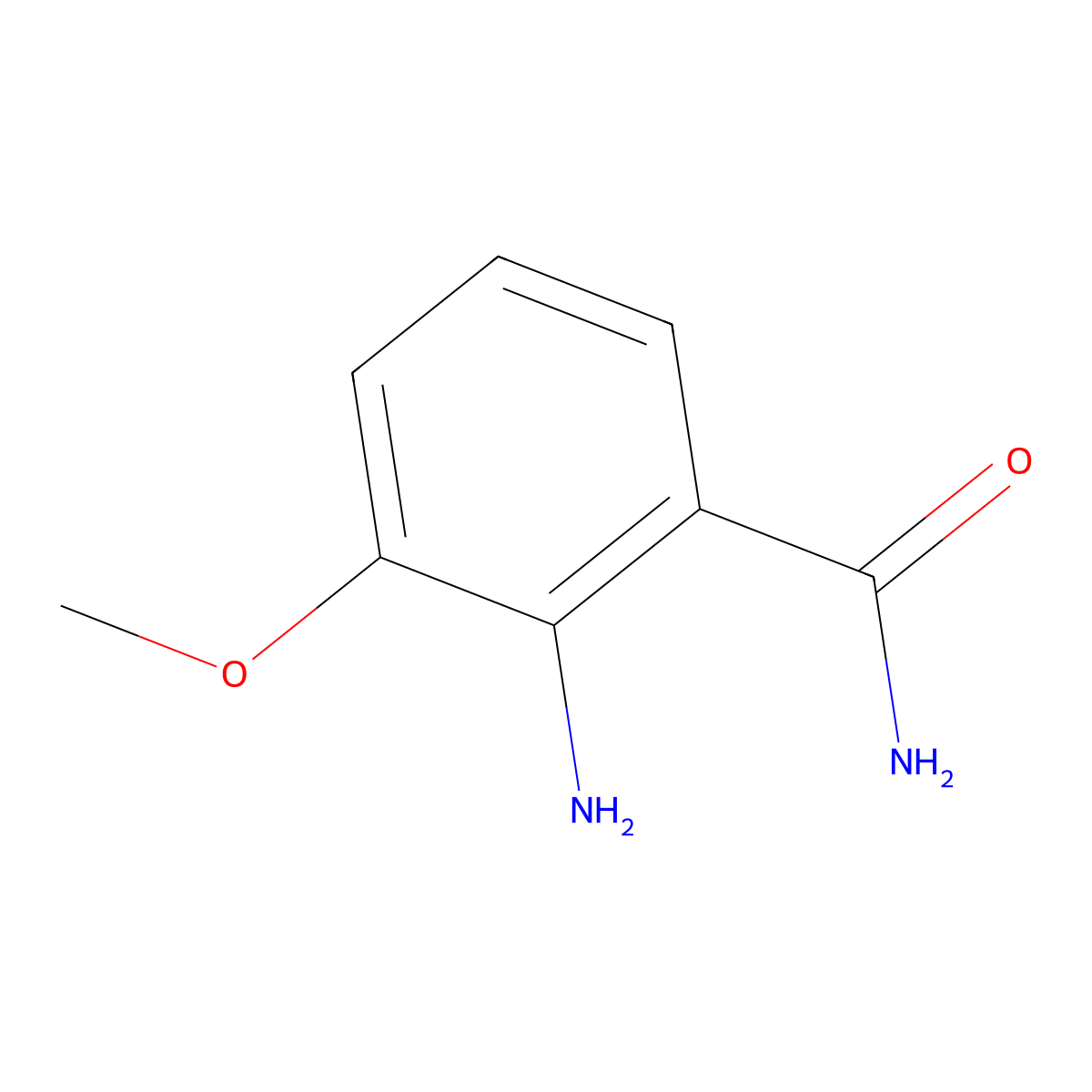 2-Amino-3-methoxybenzamide molecular structure, CAS 106782-78-9