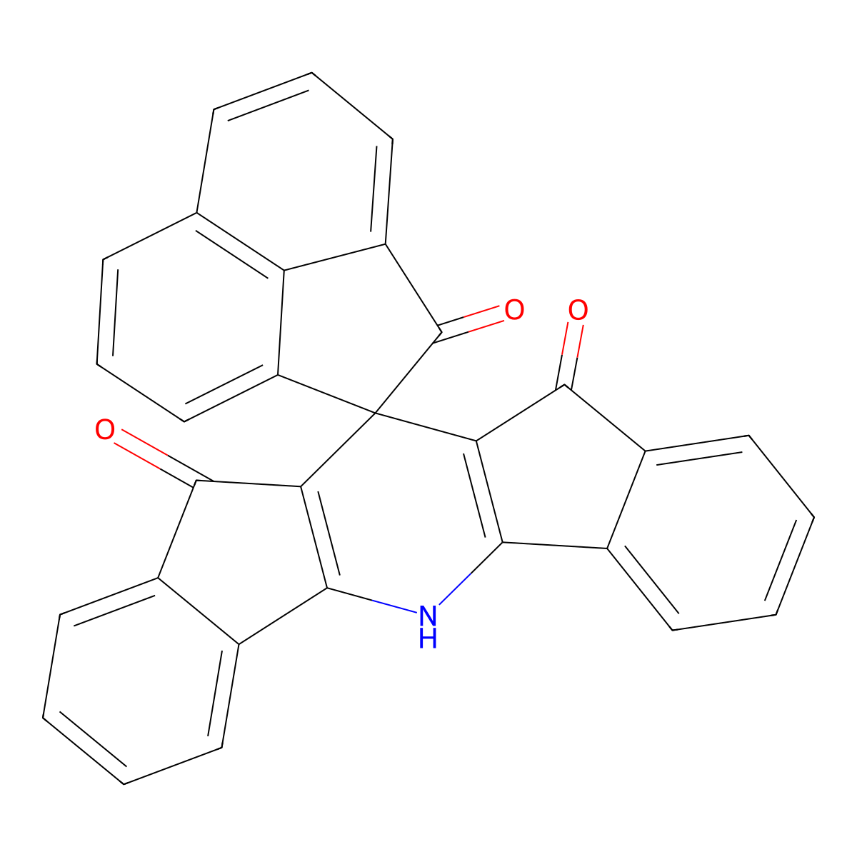 6,12-dihydro-1',5,7(2'H)-dioxospiro(diindeno[1,2-b:2,1-e]pyridine-6,2'-acenaphthylene) molecular structure, CAS 106785-60-8