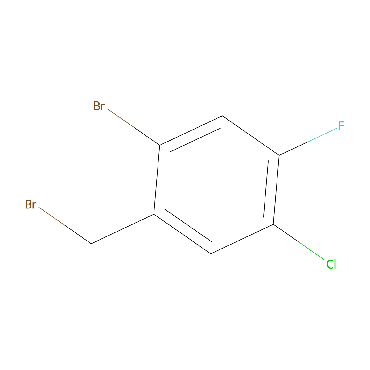 2-Bromo-5-chloro-4-fluorobenzyl bromide molecular structure, CAS 1067882-52-3
