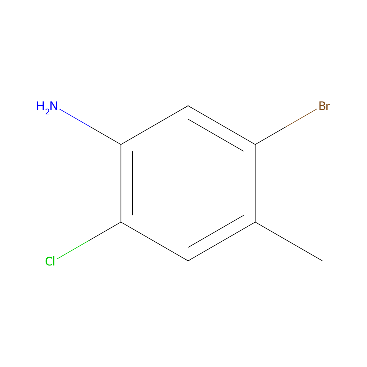 5-Bromo-2-chloro-4-methylaniline molecular structure, CAS 1067882-54-5