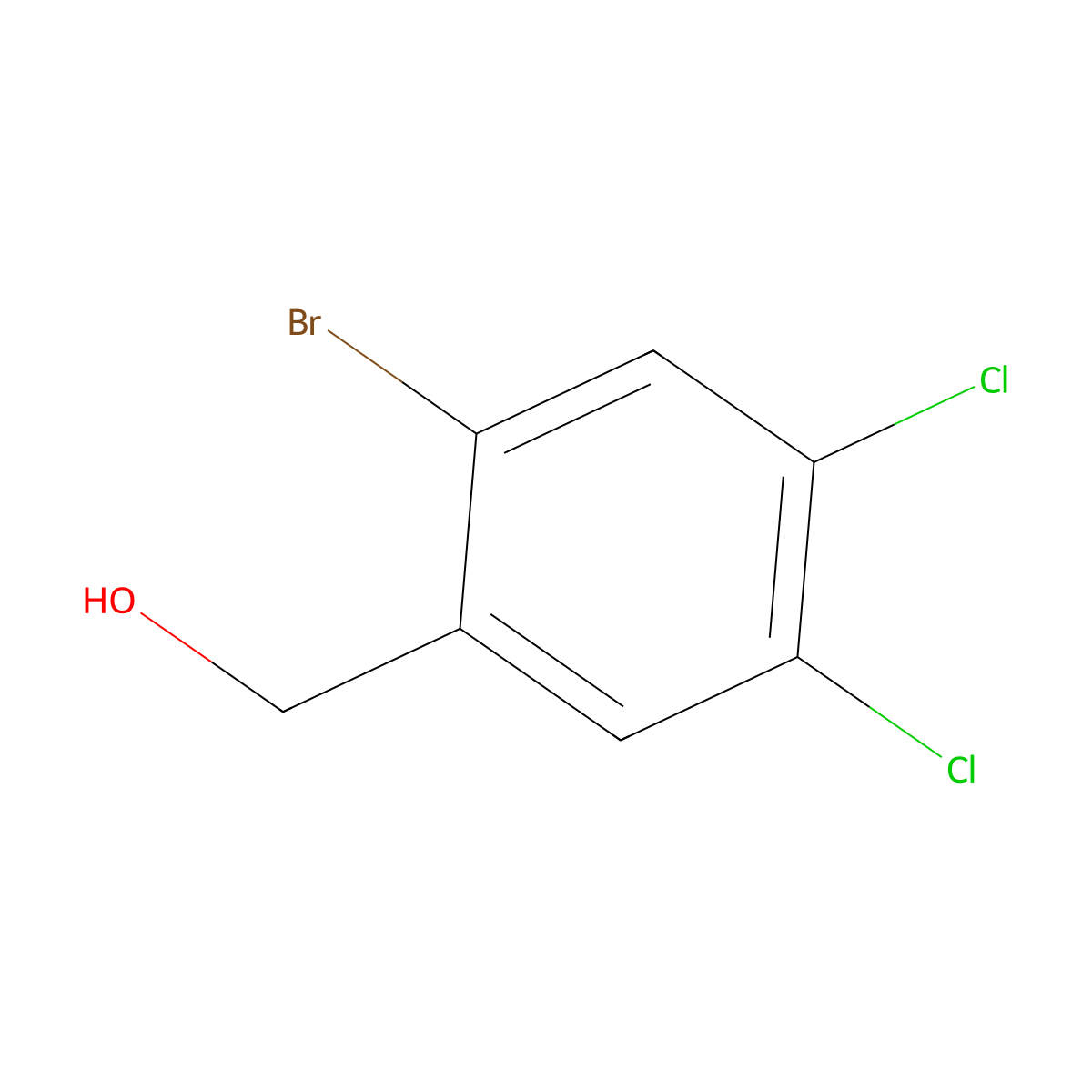 (2-Bromo-4,5-dichlorophenyl)methanol molecular structure, CAS 1067882-57-8