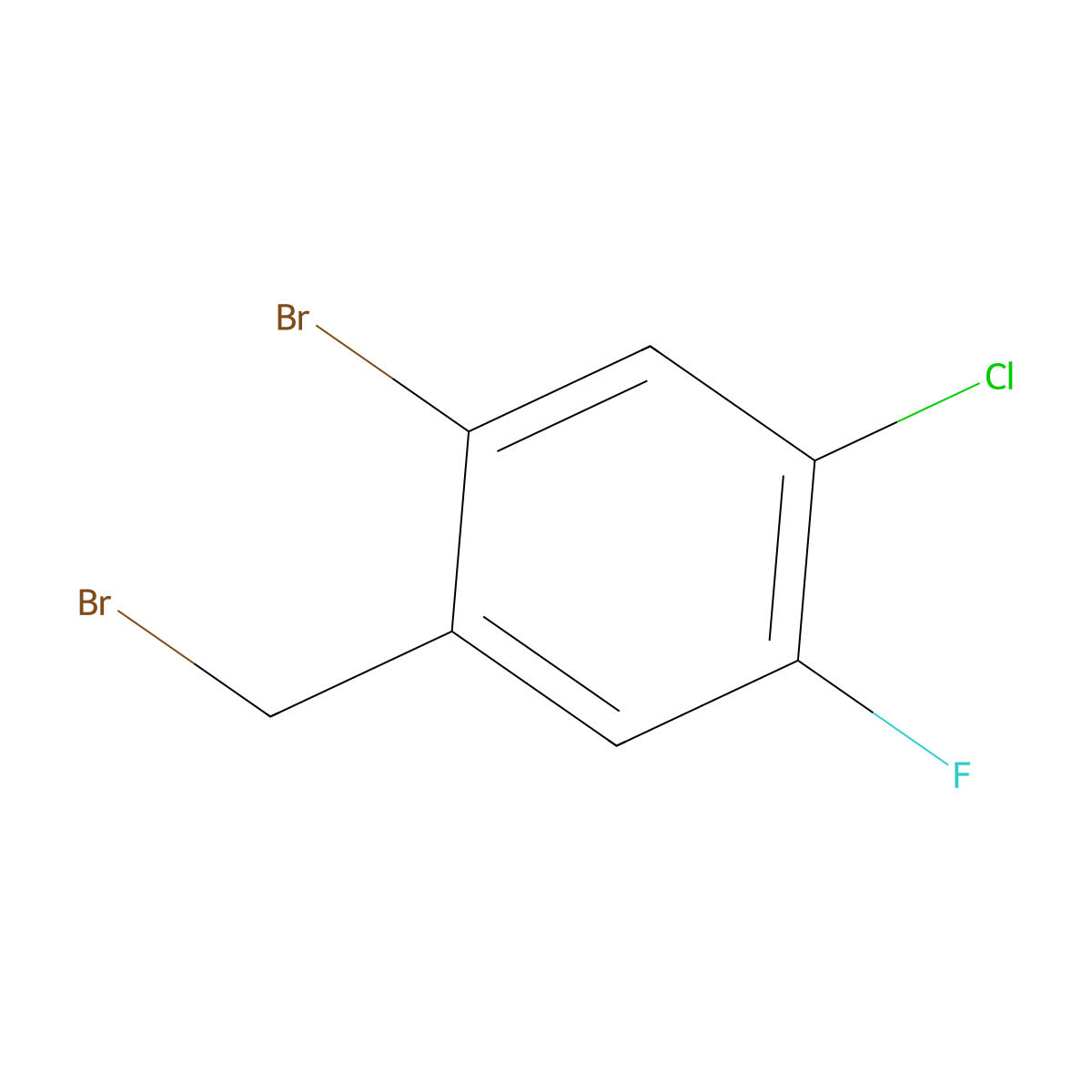 2-Bromo-4-chloro-5-fluorobenzyl bromide molecular structure, CAS 1067882-61-4