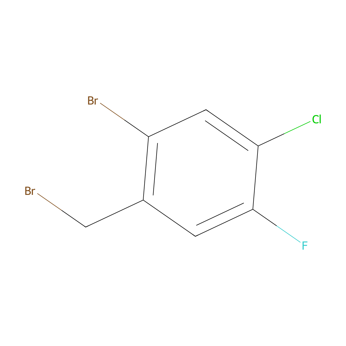 2-Bromo-4-chloro-5-fluorobenzyl bromide molecular structure, CAS 1067882-61-4