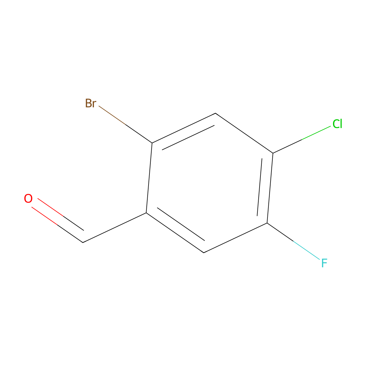 2-bromo-4-chloro-5-fluoroBenzaldehyde molecular structure, CAS 1067882-63-6