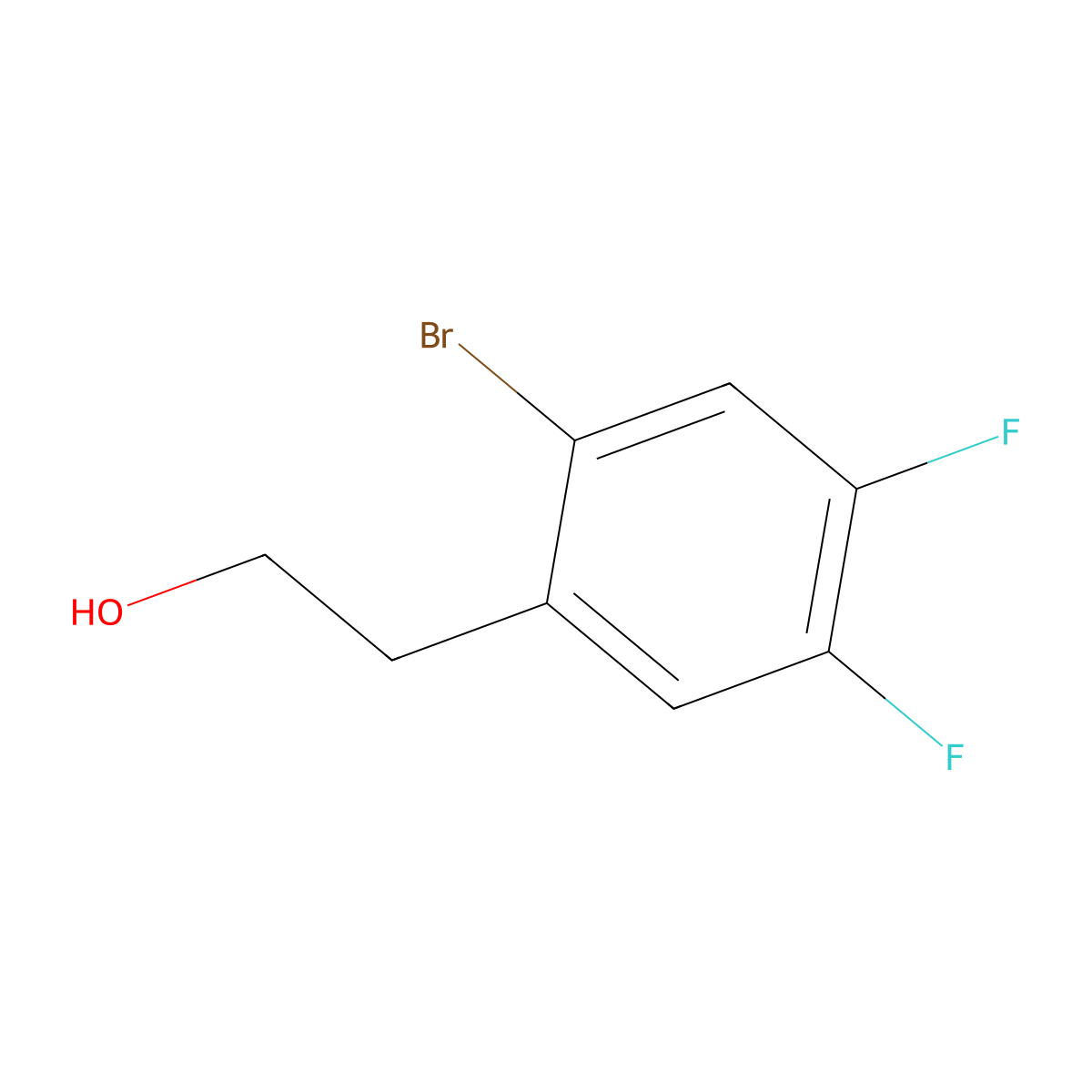 2-(2-Bromo-4,5-difluorophenyl)ethan-1-ol molecular structure, CAS 1067882-67-0
