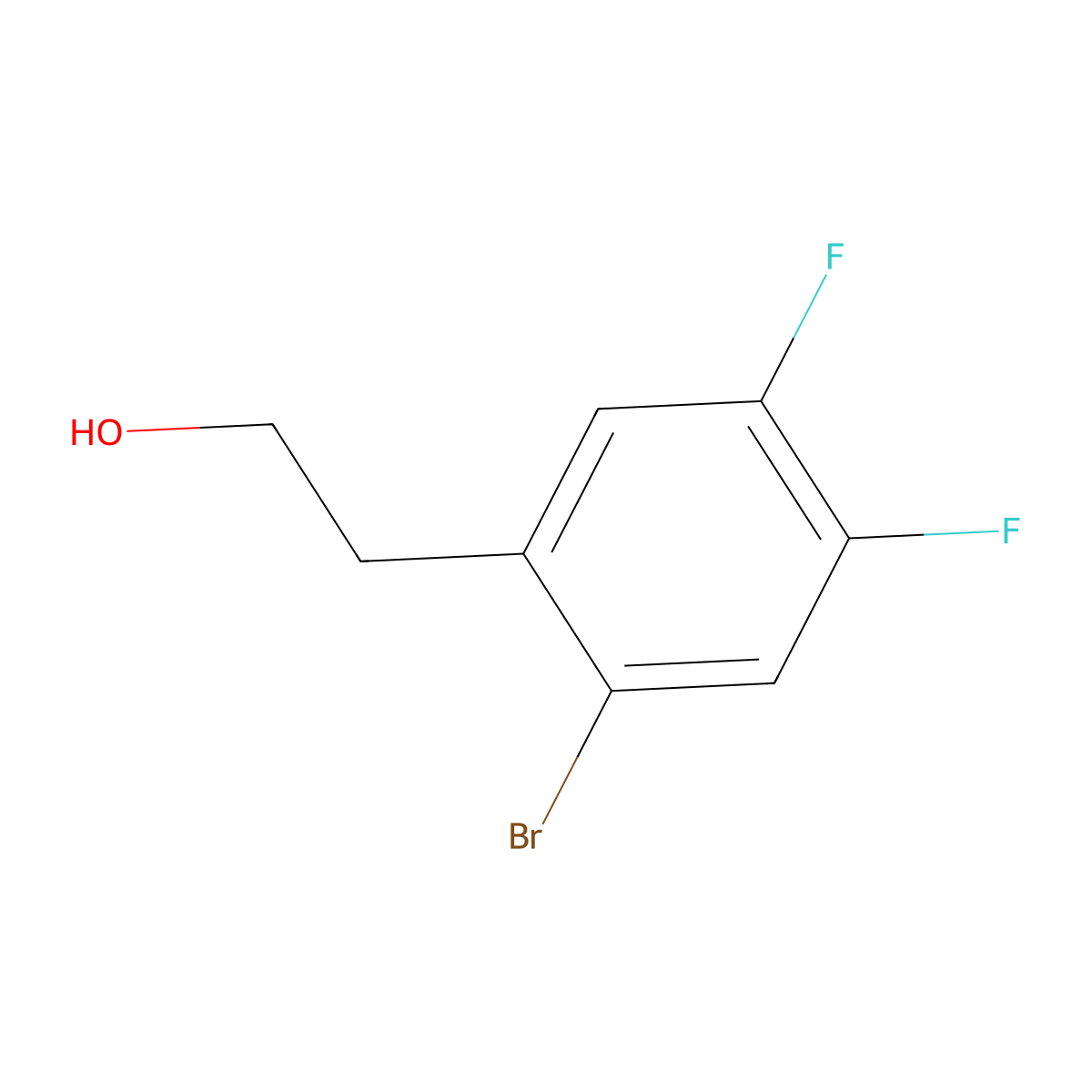 2-(2-Bromo-4,5-difluorophenyl)ethan-1-ol molecular structure, CAS 1067882-67-0