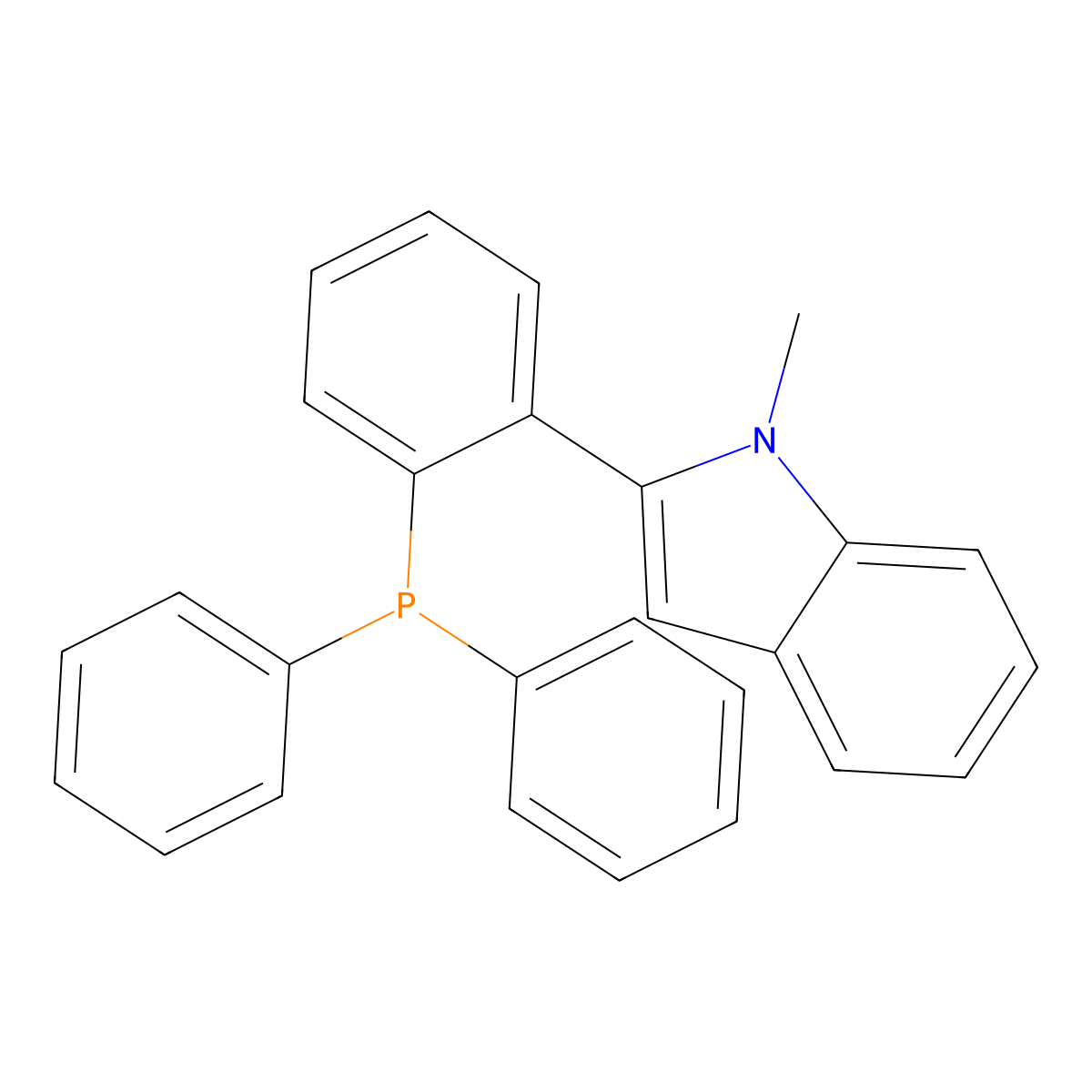 2-(2-(Diphenylphosphino)phenyl)-1-methyl-1H-indole molecular structure, CAS 1067883-56-0
