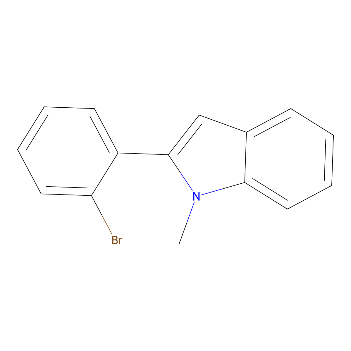 2-(2-Bromophenyl)-1-methyl-1H-indole molecular structure, CAS 1067883-80-0