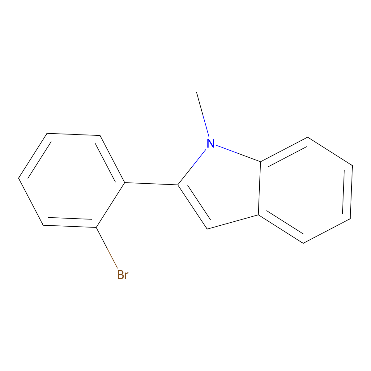 2-(2-Bromophenyl)-1-methyl-1H-indole molecular structure, CAS 1067883-80-0