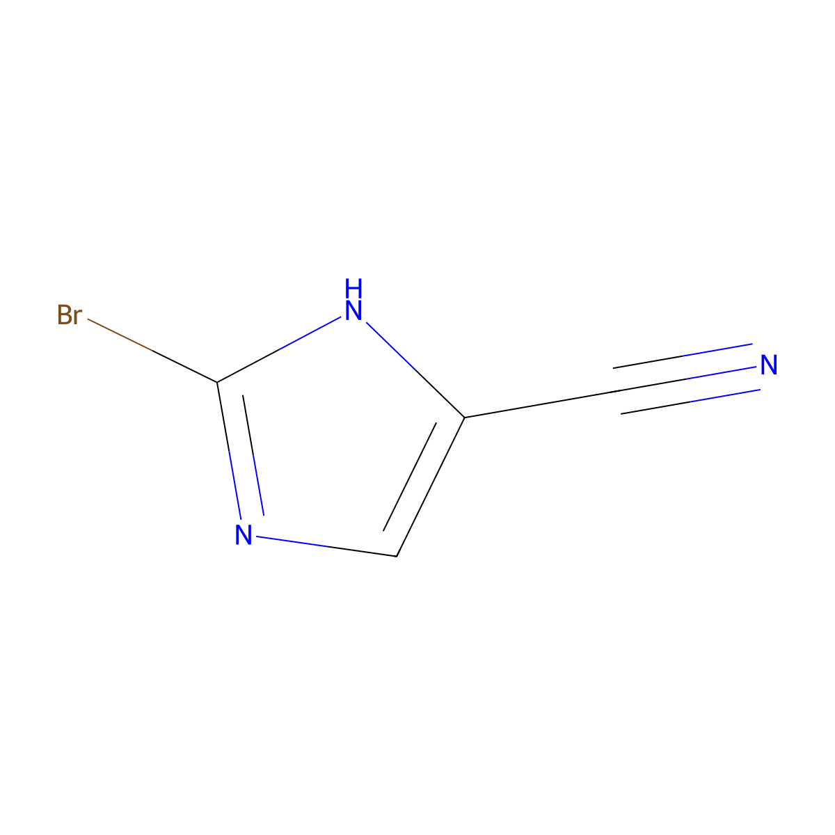 2-bromo-1H-imidazole-5-carbonitrile molecular structure, CAS 1067894-55-6