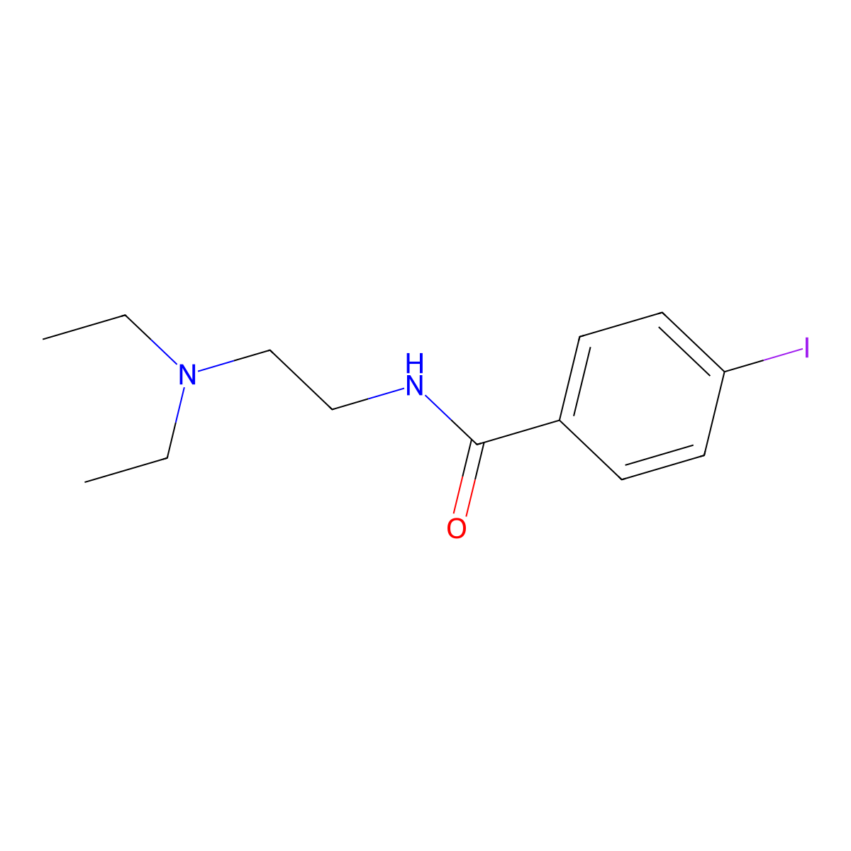 N-(2-(Diethylamino)ethyl)-4-iodobenzamide molecular structure, CAS 106790-96-9