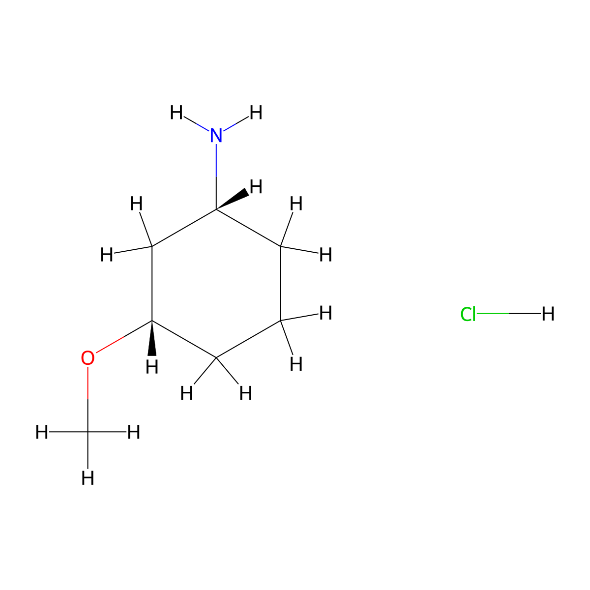 cis-3-Methoxy-cyclohexylamine hydrochloride molecular structure, CAS 1067908-67-1
