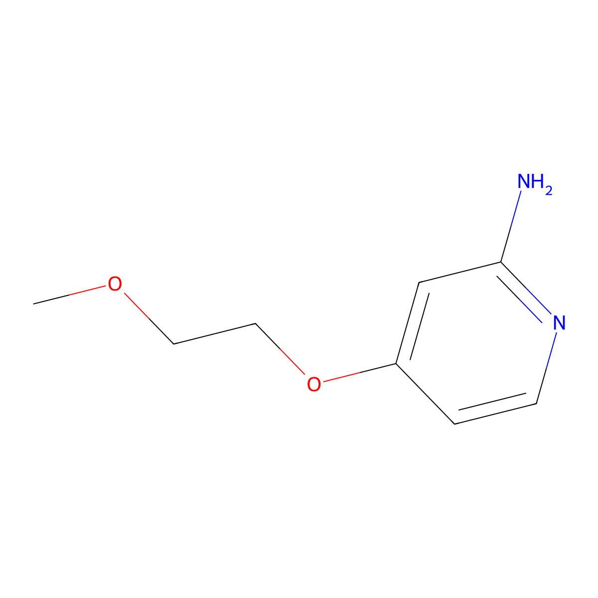 4-(2-Methoxyethoxy)pyridin-2-amine molecular structure, CAS 1067914-33-3