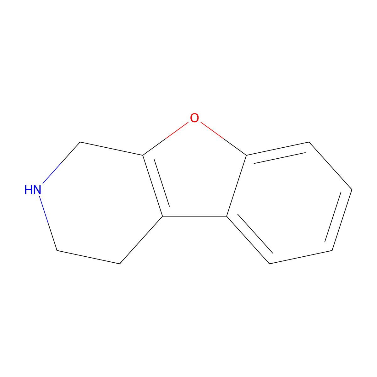 1,2,3,4-Tetrahydrobenzofuro(2,3-c)pyridine molecular structure, CAS 106792-29-4