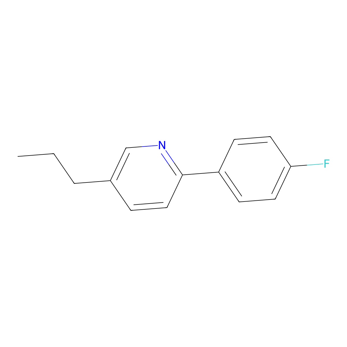 2-(4-Fluorophenyl)-5-propylpyridine molecular structure, CAS 106793-23-1