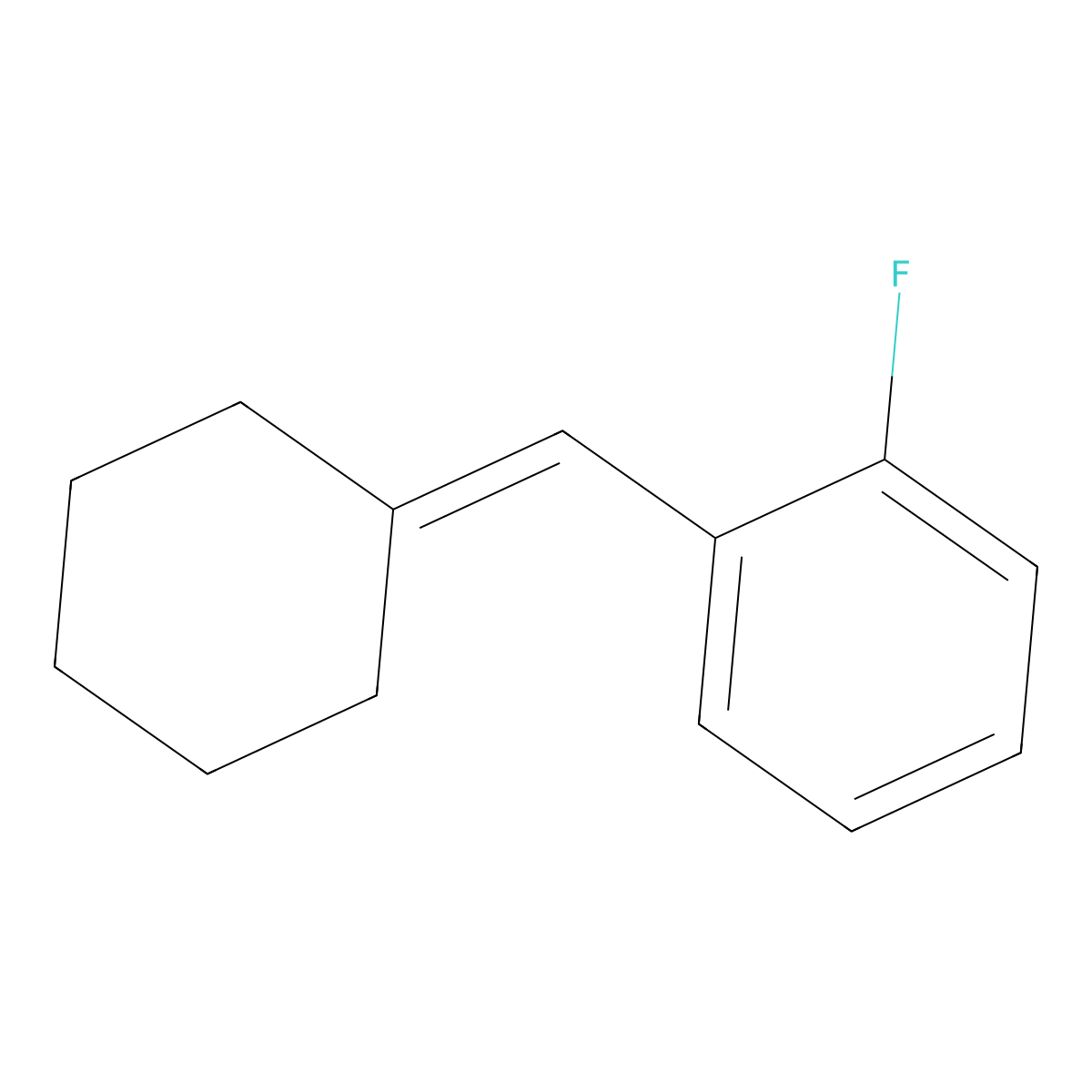 1-(Cyclohexylidenemethyl)-2-fluorobenzene molecular structure, CAS 106795-59-9