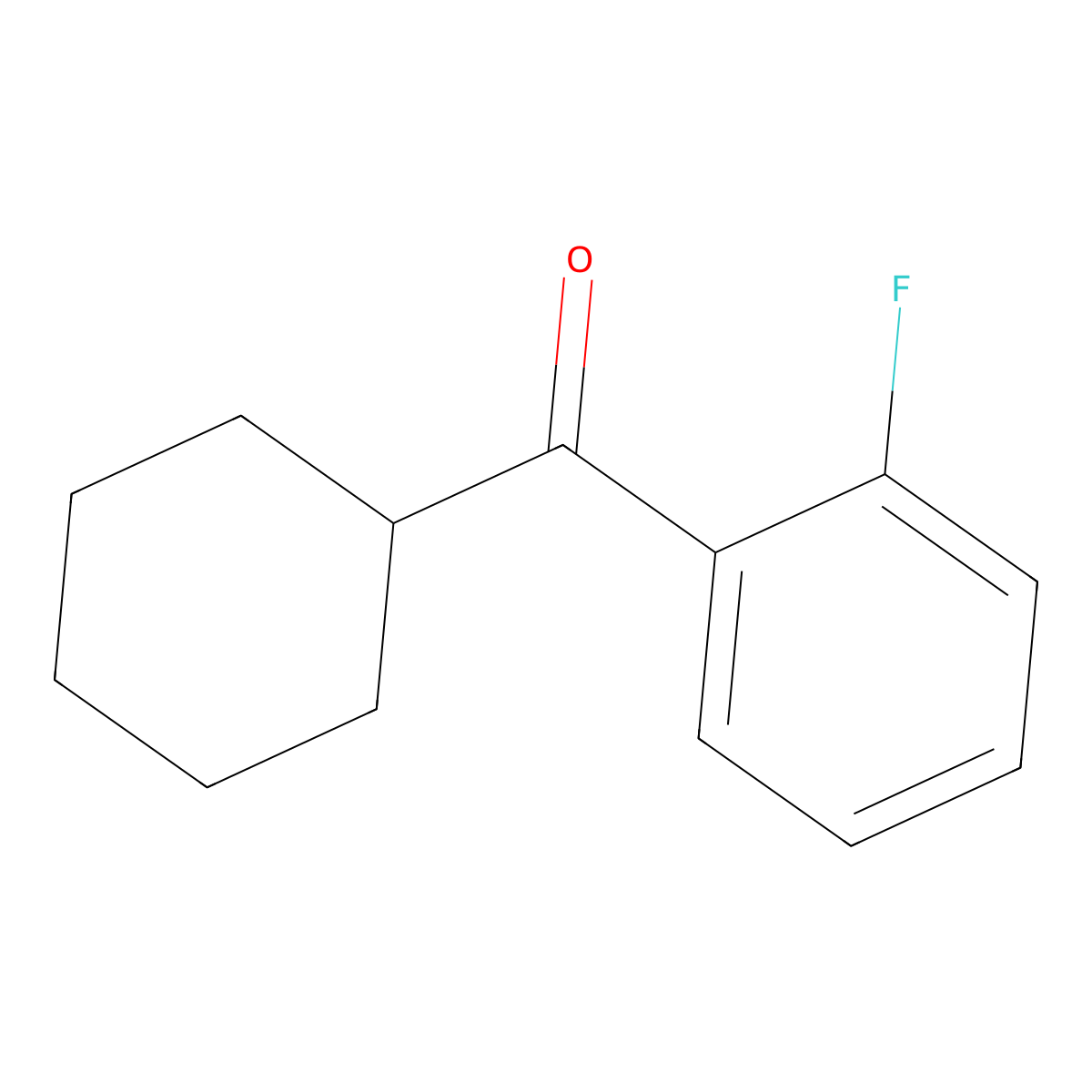 Cyclohexyl(2-fluorophenyl)methanone molecular structure, CAS 106795-65-7