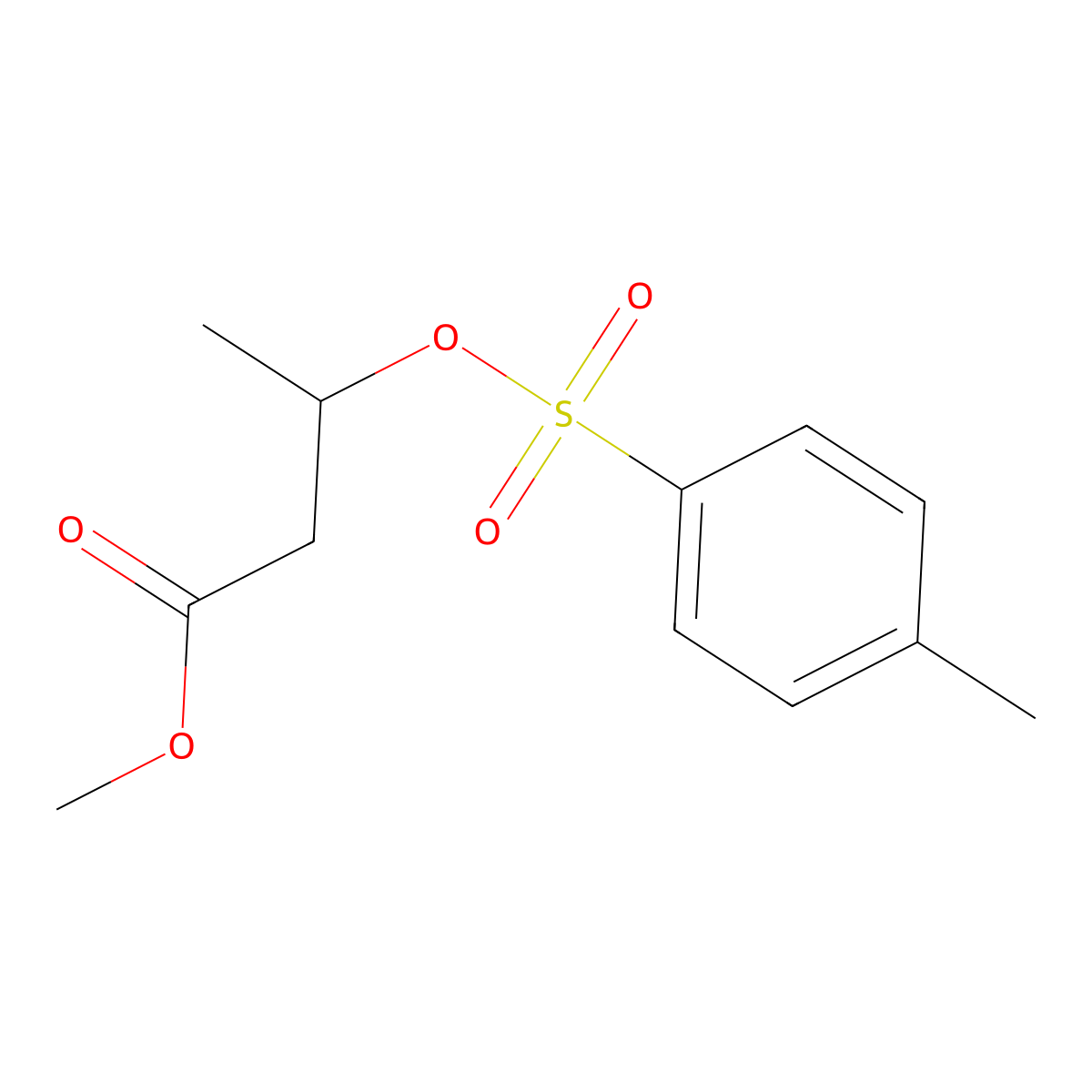 Methyl 3-[(4-methylbenzenesulfonyl)oxy]butanoate molecular structure, CAS 106797-75-5