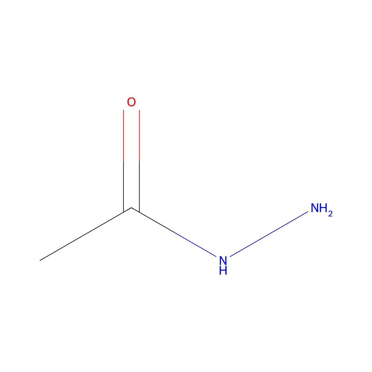 Acetohydrazide molecular structure, CAS 1068-57-1