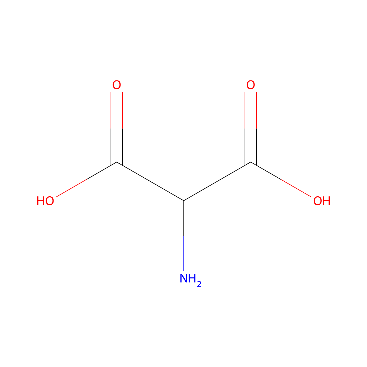 Aminomalonic acid molecular structure, CAS 1068-84-4