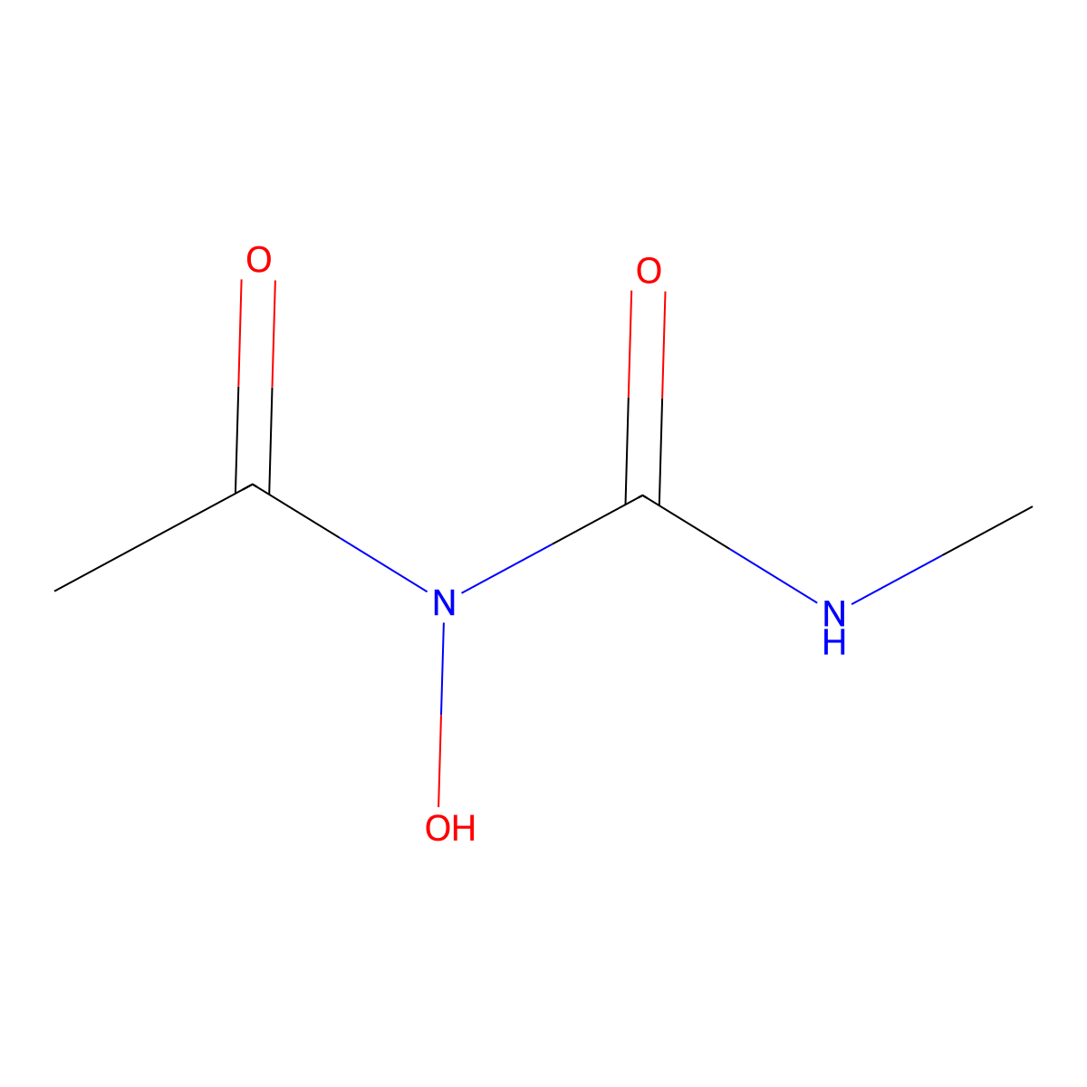 N-Acetyl-N-methylcarbamoylhydroxylamine molecular structure, CAS 106807-80-1