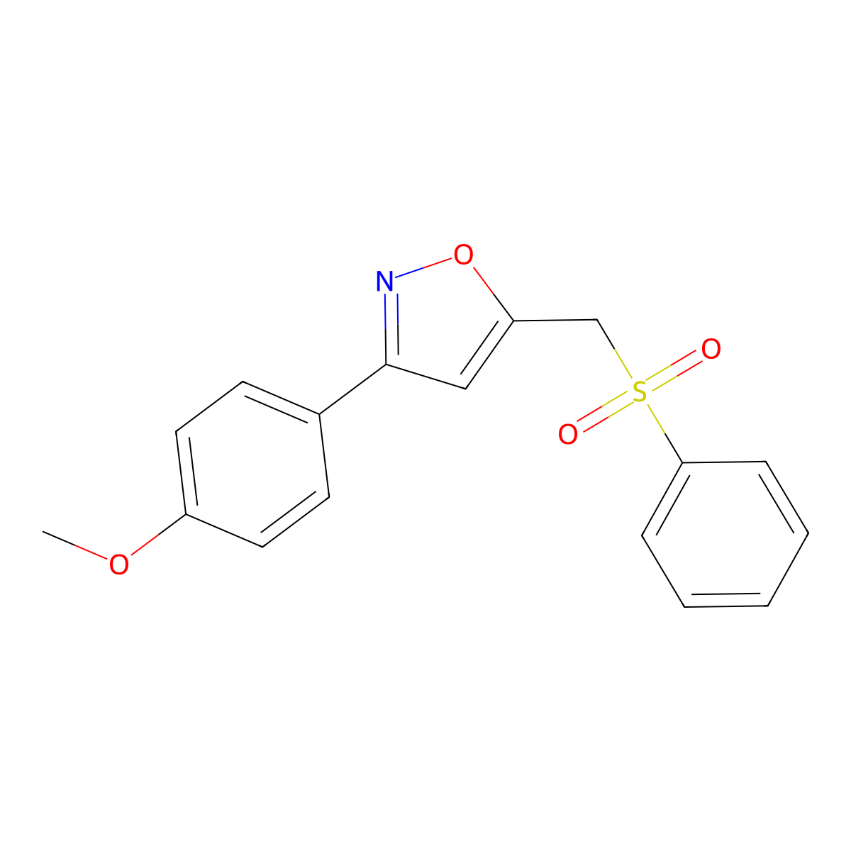 3-(4-Methoxyphenyl)-5-[(phenylsulfonyl)methyl]isoxazole molecular structure, CAS 106808-16-6