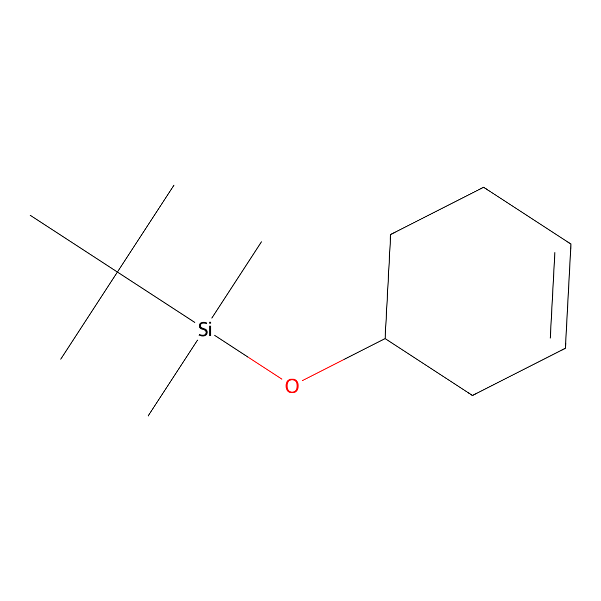 Silane, (3-cyclohexen-1-yloxy)(1,1-dimethylethyl)dimethyl- molecular structure, CAS 106810-75-7