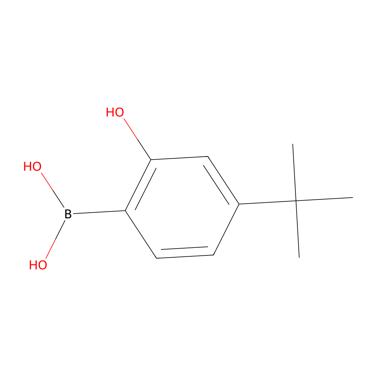 (4-(Tert-butyl)-2-hydroxyphenyl)boronic acid molecular structure, CAS 1068155-22-5