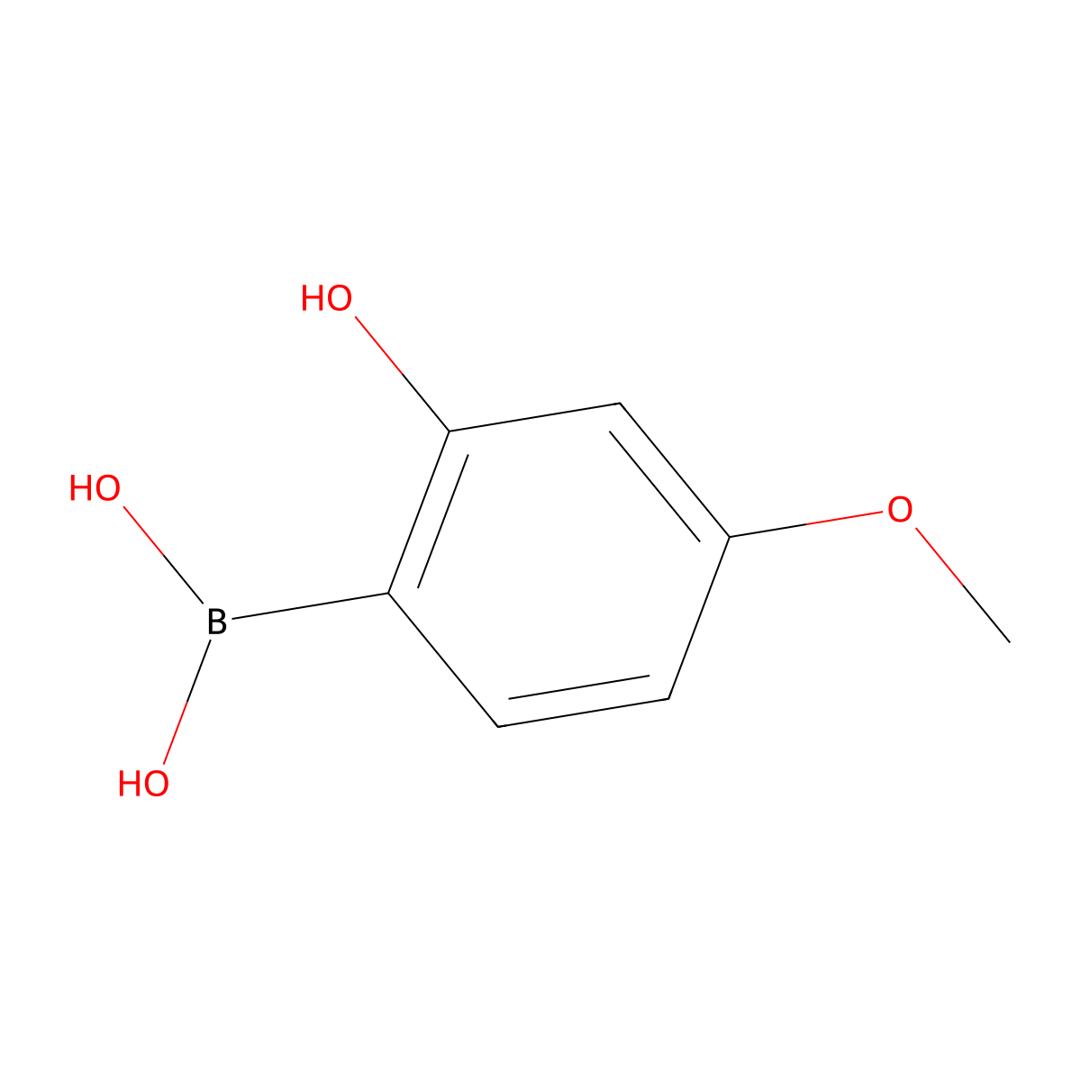 2-Hydroxy-4-methoxyphenylboronic acid molecular structure, CAS 1068155-43-0