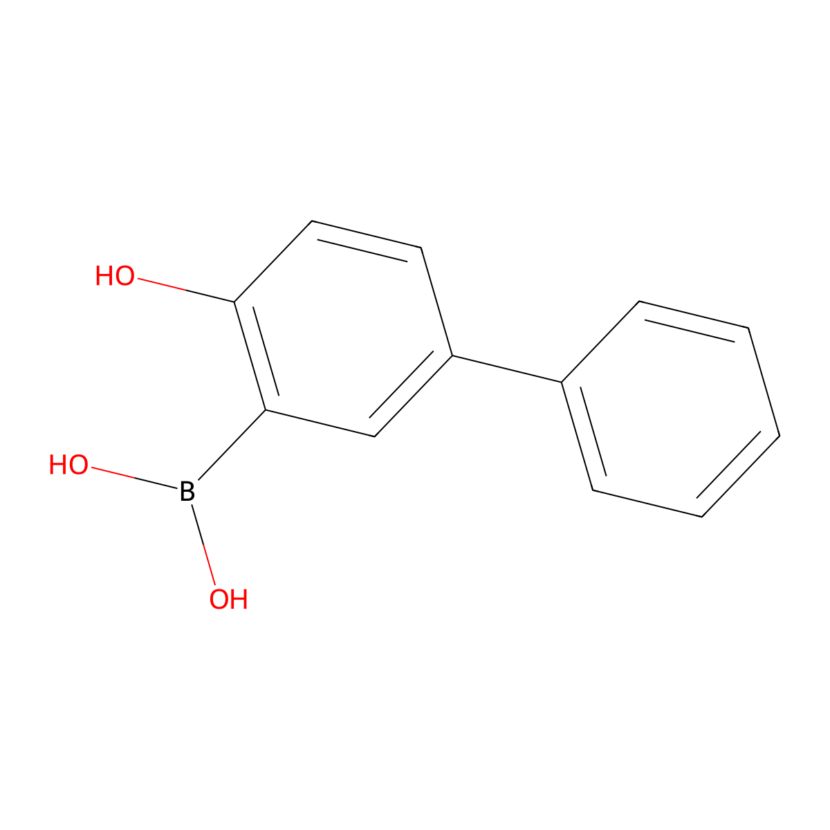 (4-Hydroxy-[1,1'-biphenyl]-3-yl)boronic acid molecular structure, CAS 1068155-48-5