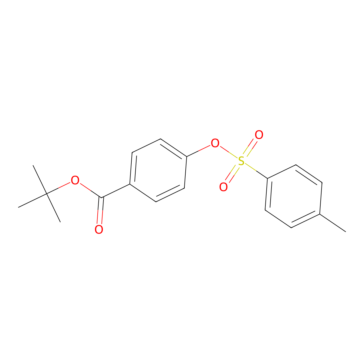 Tert-butyl 4-[(4-methylbenzenesulfonyl)oxy]benzoate molecular structure, CAS 1068160-19-9
