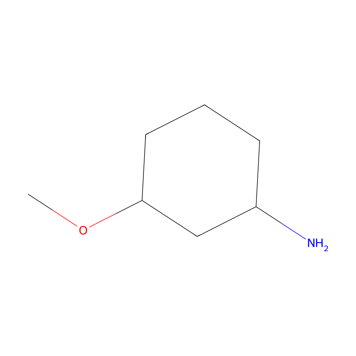 trans-3-Methoxycyclohexanamine molecular structure, CAS 1068185-05-6