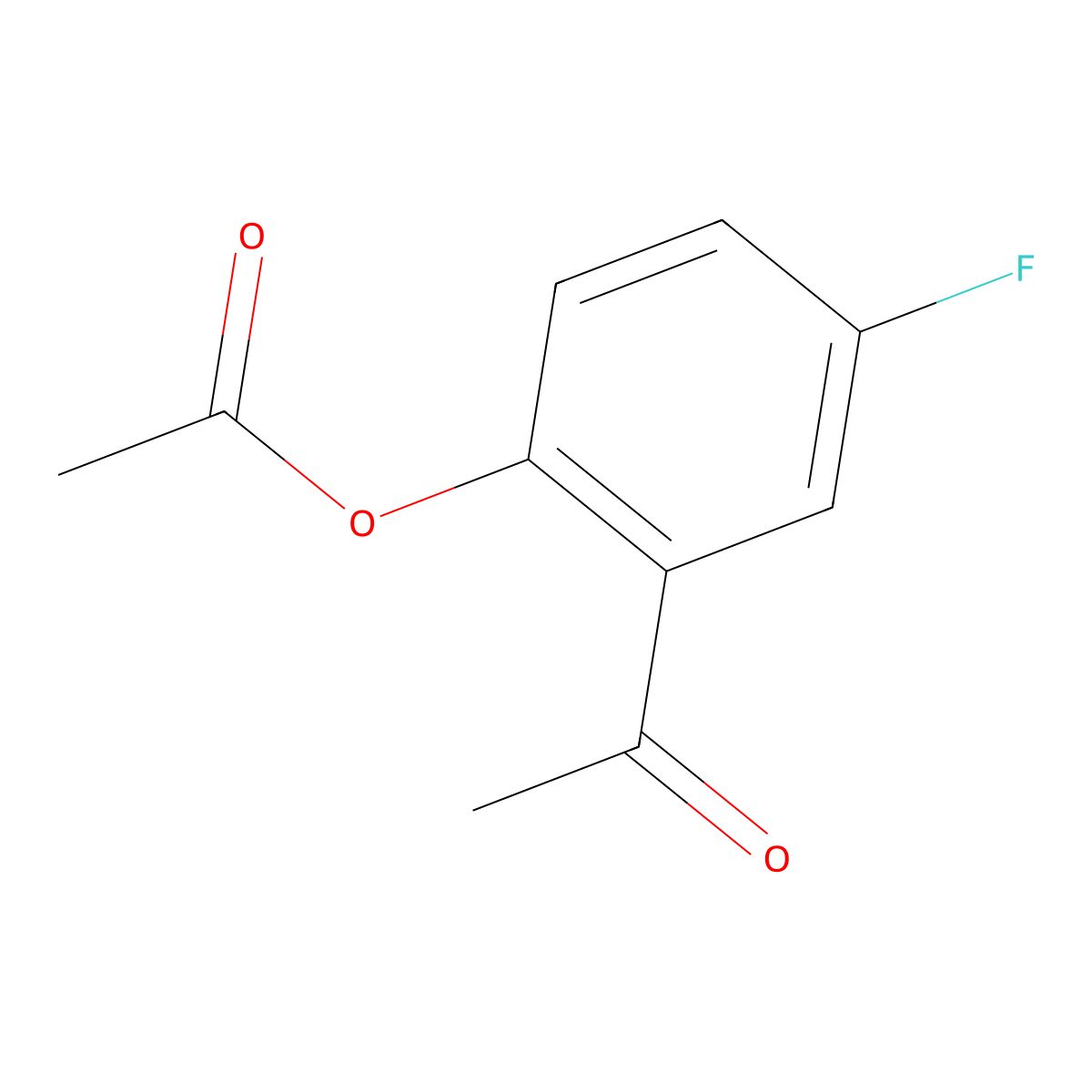 1-[2-(Acetyloxy)-5-fluorophenyl]ethanone molecular structure, CAS 106823-61-4