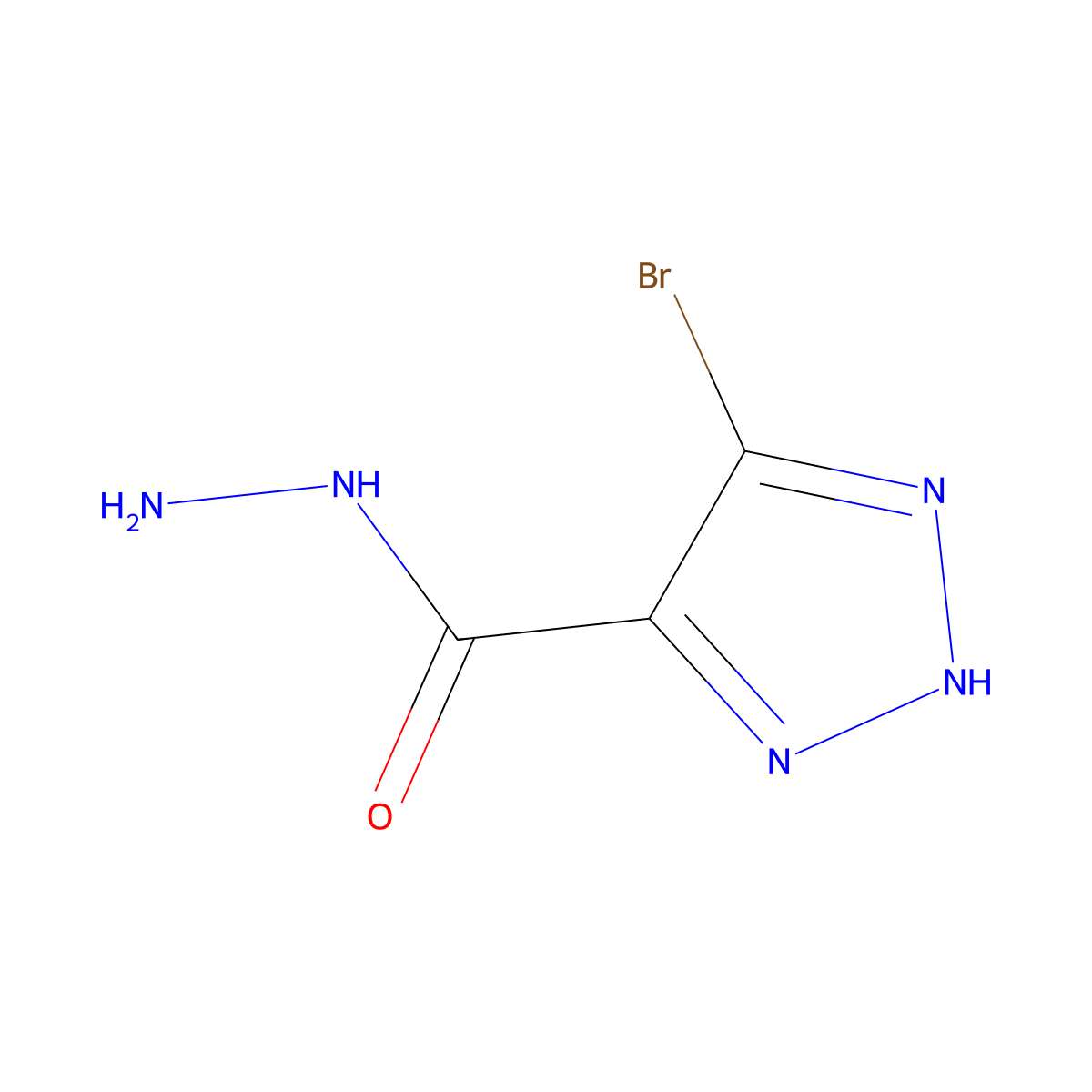 5-bromo-2H-triazole-4-carbohydrazide molecular structure, CAS 106824-84-4