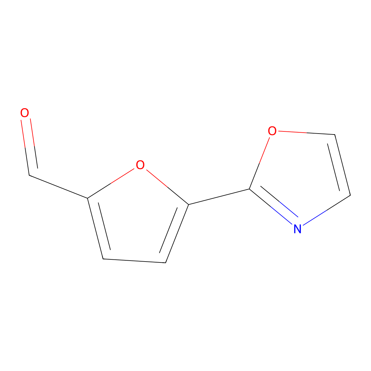 5-(2-Oxazolyl)-2-furancarboxaldehyde molecular structure, CAS 106833-77-6