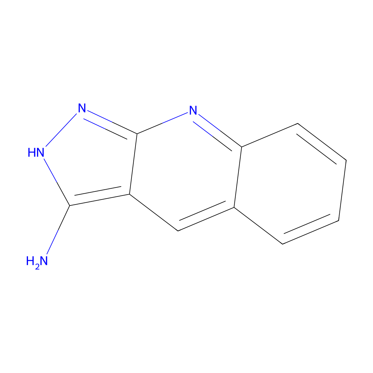 1H-pyrazolo[3,4-b]quinolin-3-amine molecular structure, CAS 106835-44-3