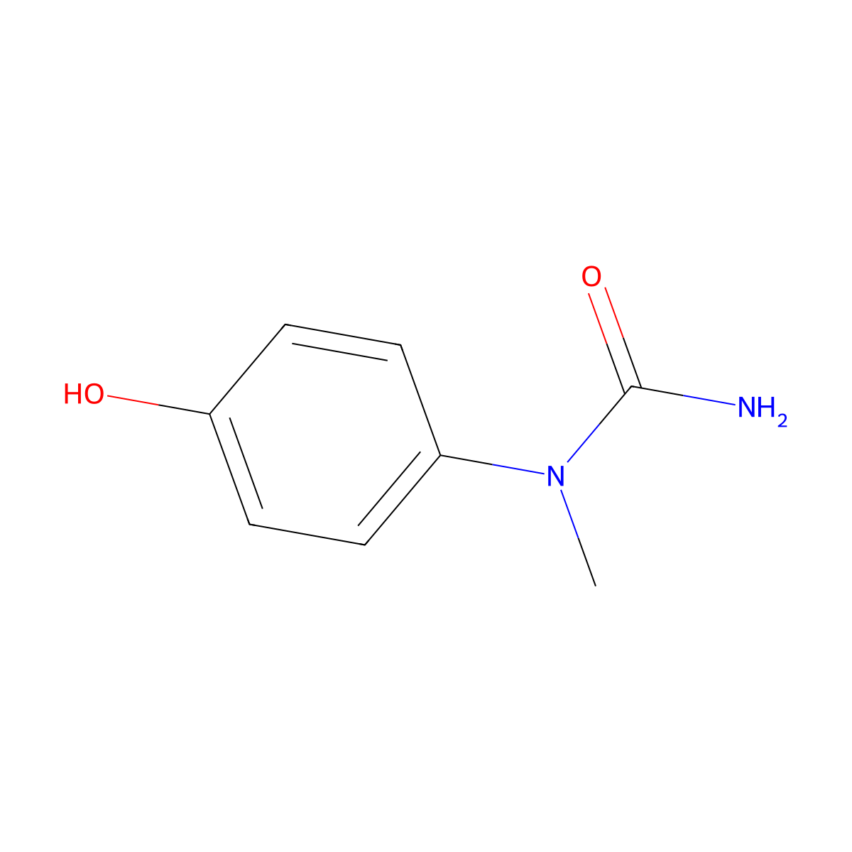 1-(4-Hydroxyphenyl)-1-methylurea molecular structure, CAS 106837-43-8
