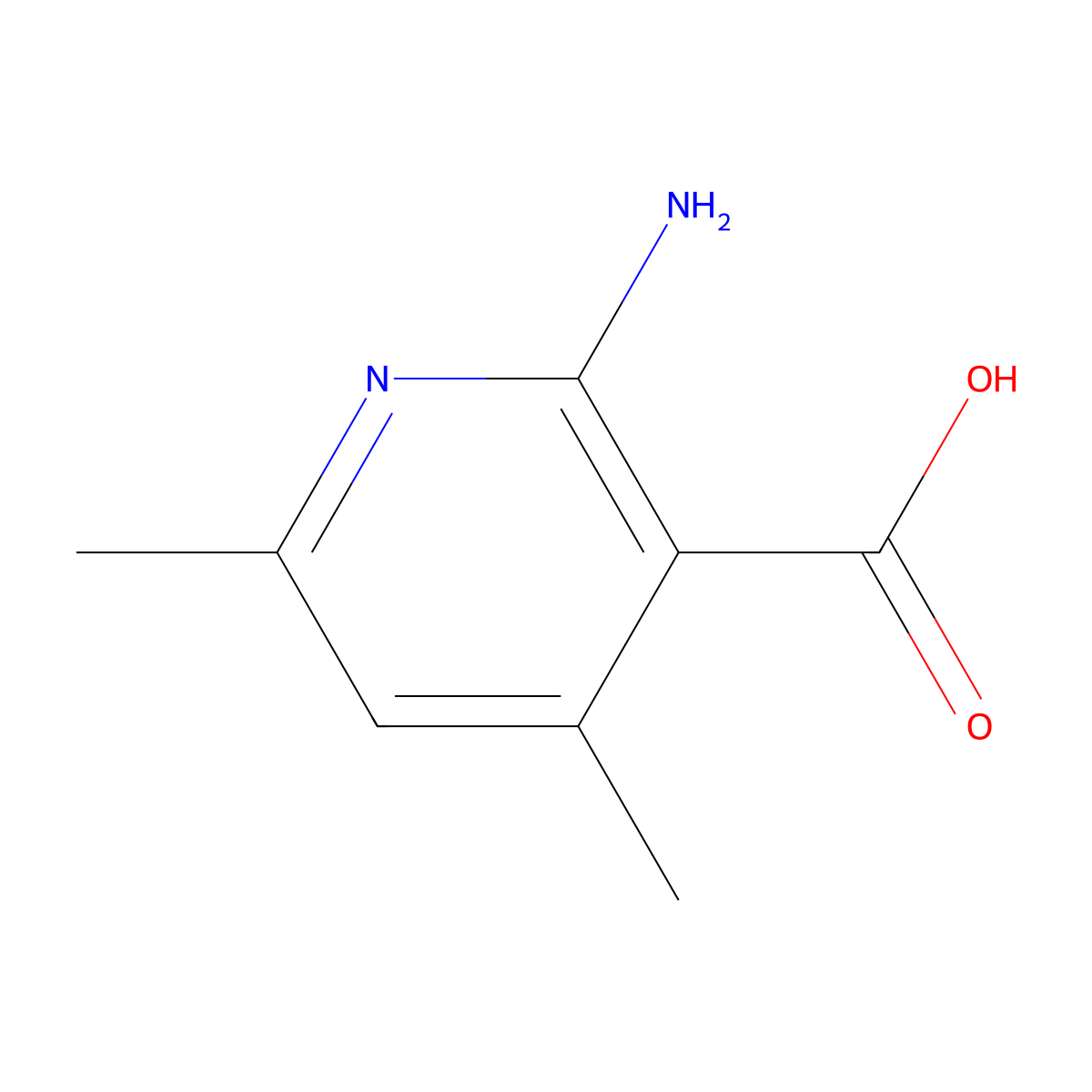 2-Amino-4,6-dimethylnicotinic acid molecular structure, CAS 106837-89-2