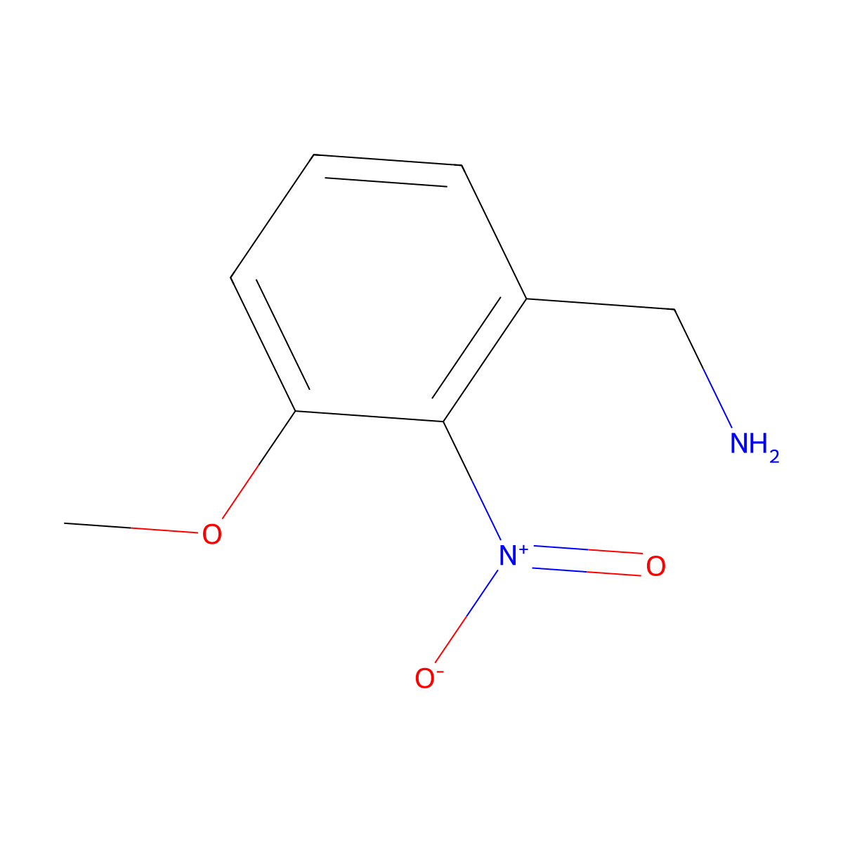 (3-Methoxy-2-nitrophenyl)methanamine molecular structure, CAS 106837-96-1