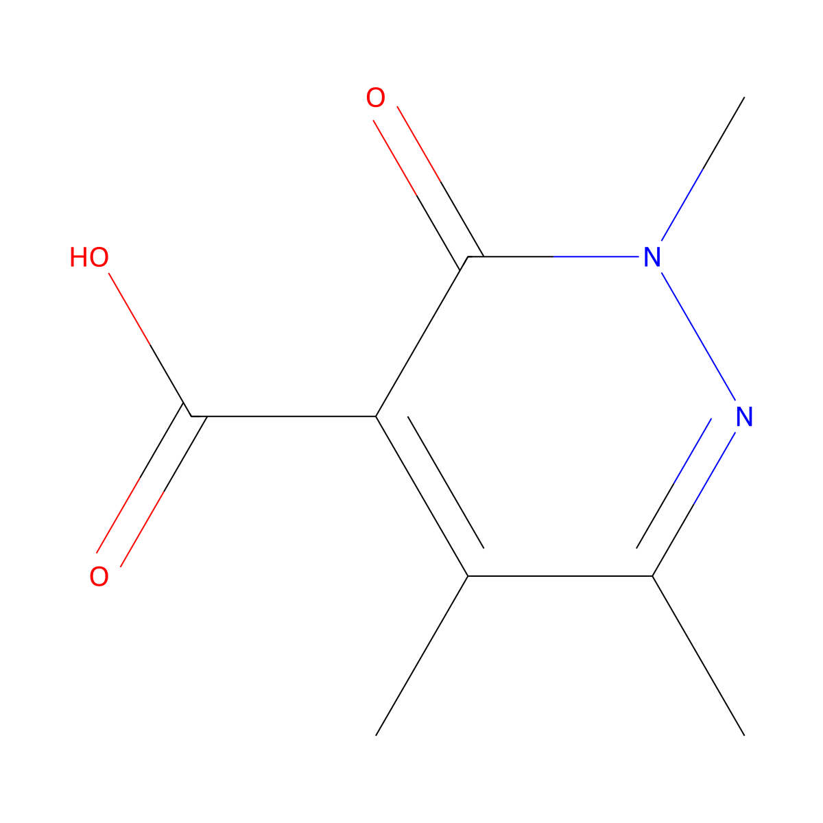 2,5,6-Trimethyl-3-oxo-2,3-dihydropyridazine-4-carboxylic acid molecular structure, CAS 106838-00-0