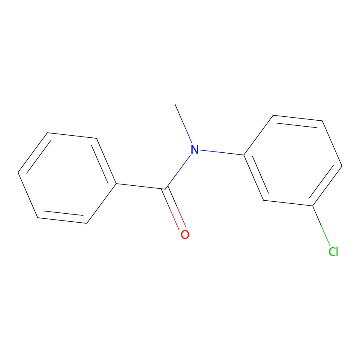 N-(3-Chlorophenyl)-N-methylbenzamide molecular structure, CAS 106840-49-7