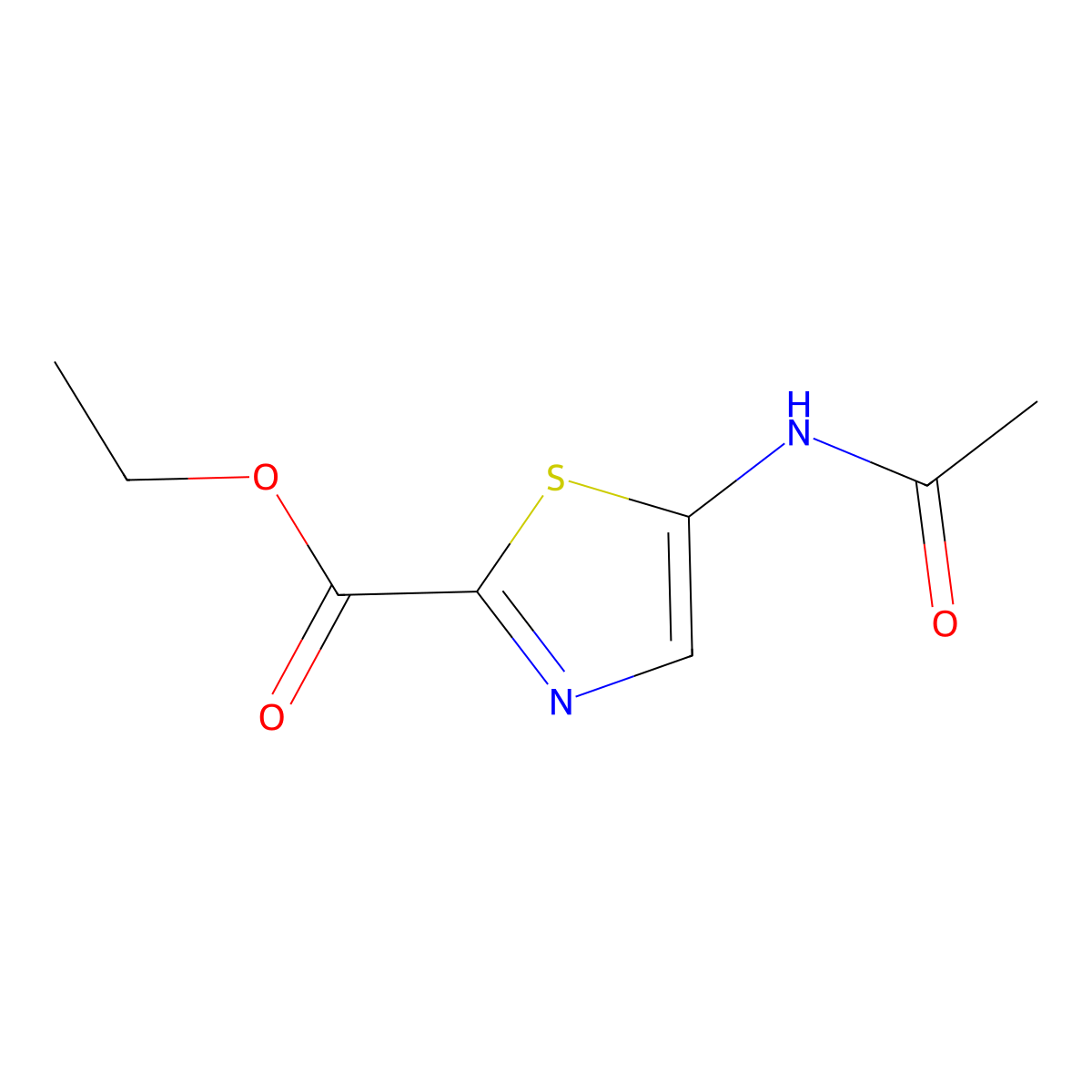 Ethyl 5-acetamidothiazole-2-carboxylate molecular structure, CAS 106840-76-0
