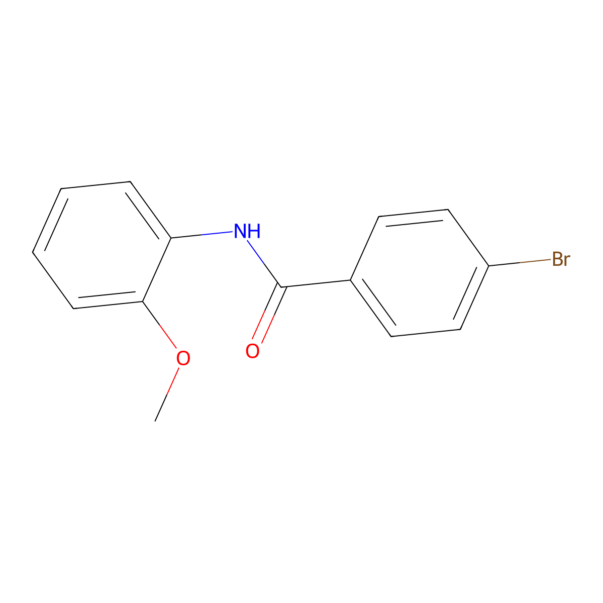 4-bromo-N-(2-methoxyphenyl)benzamide molecular structure, CAS 106840-94-2