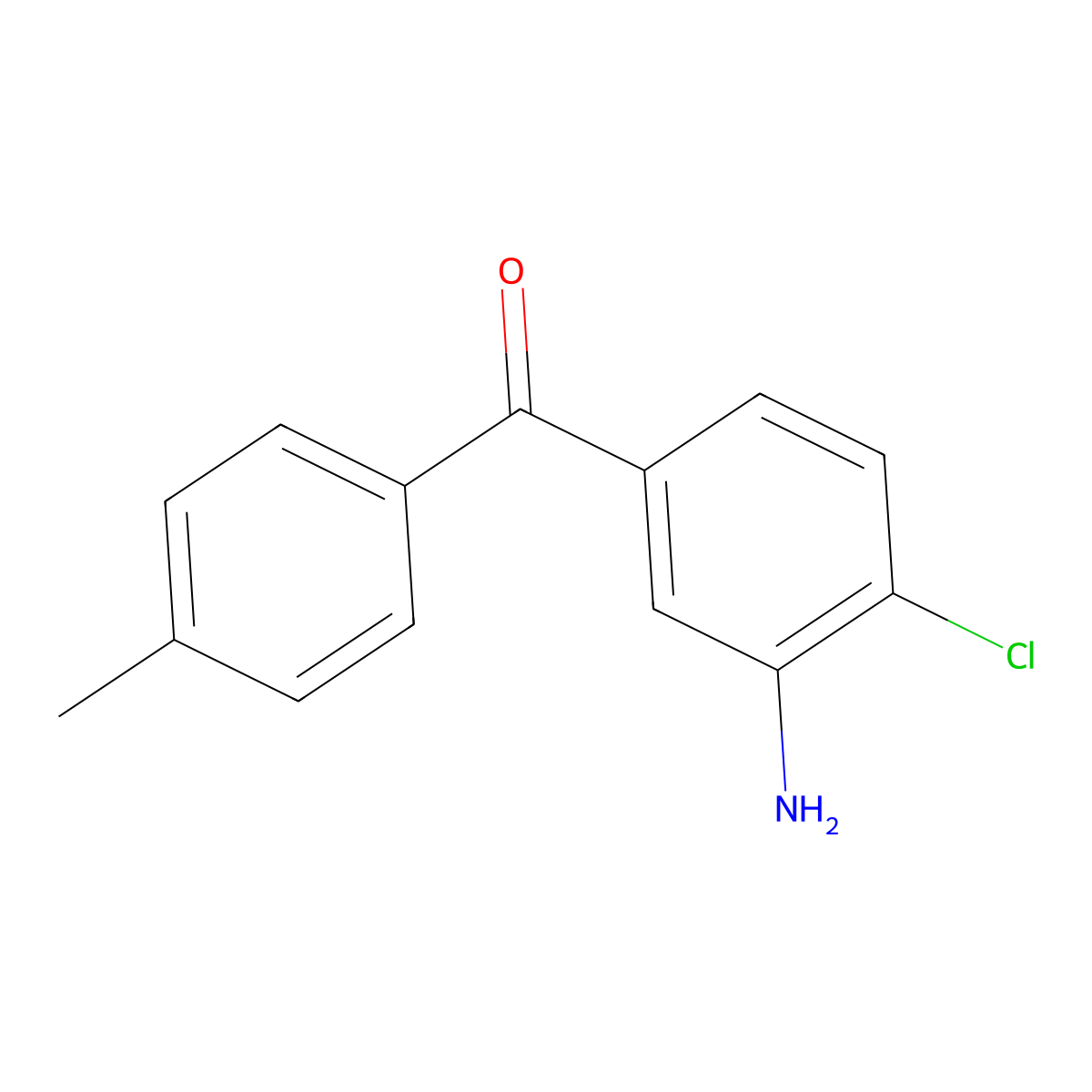 (3-Amino-4-chlorophenyl)(4-methylphenyl)methanone molecular structure, CAS 106841-04-7