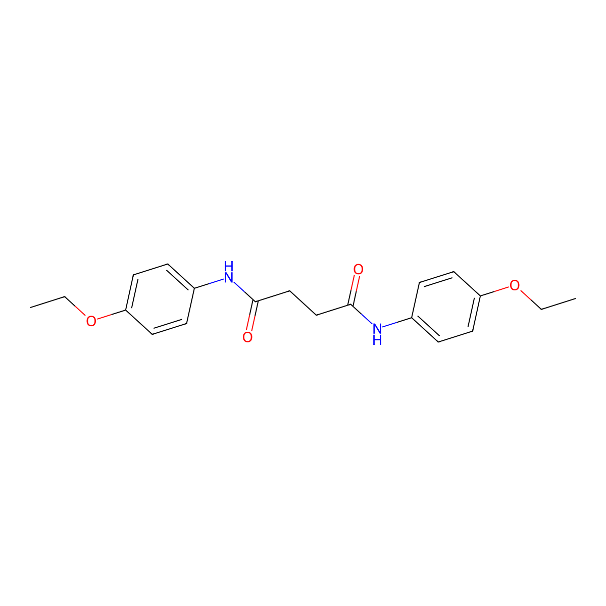 N,N'-bis(4-ethoxyphenyl)butanediamide molecular structure, CAS 106842-70-0